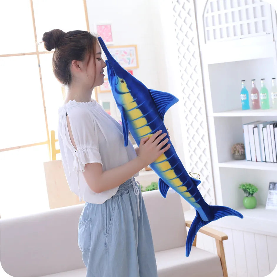 Realistic Blue Marlin Plush Pillow - Image 4