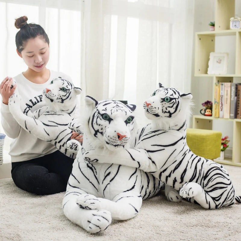 Soft Realistic Orange Striped Tiger Plush Toy - Image 2