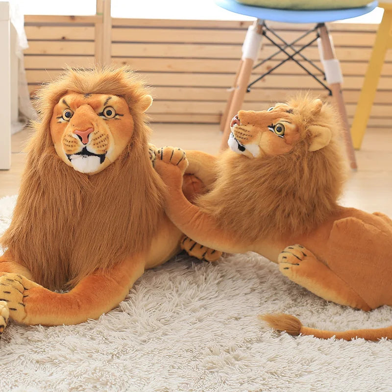 Giant Brown Lion Plush Stuffed Animal - Image 4