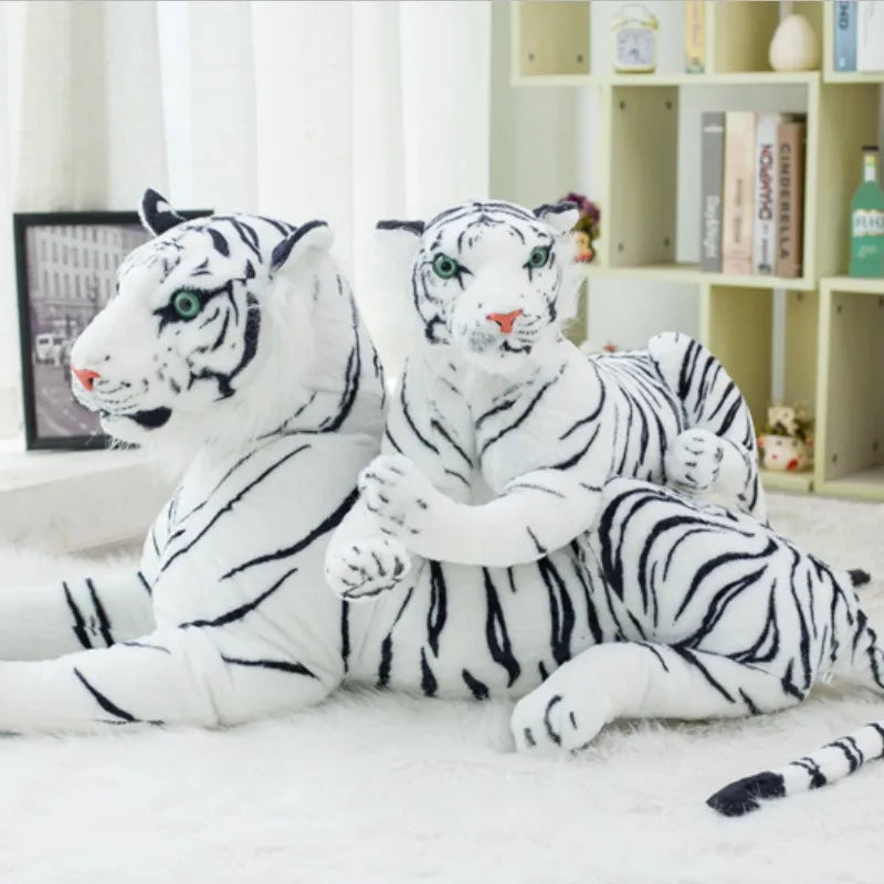 Soft Realistic Orange Striped Tiger Plush Toy - Image 3