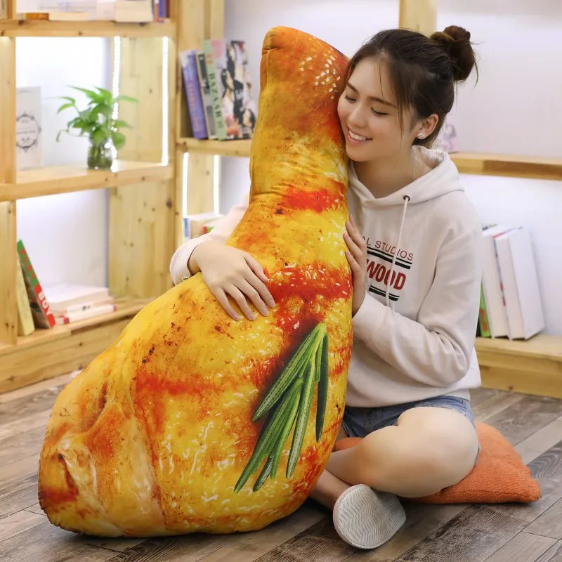 Realistic Roasted Chicken Drumstick Plush Pillow - Image 6