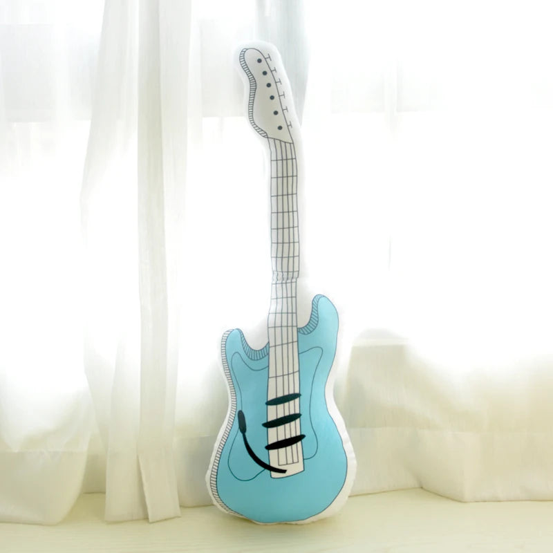 Orange Electric Bass Guitar Plush Pillow - Image 4