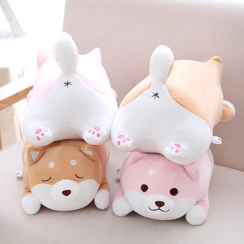 Chubby Tan and White Shiba Inu Plush Toy - Image 6