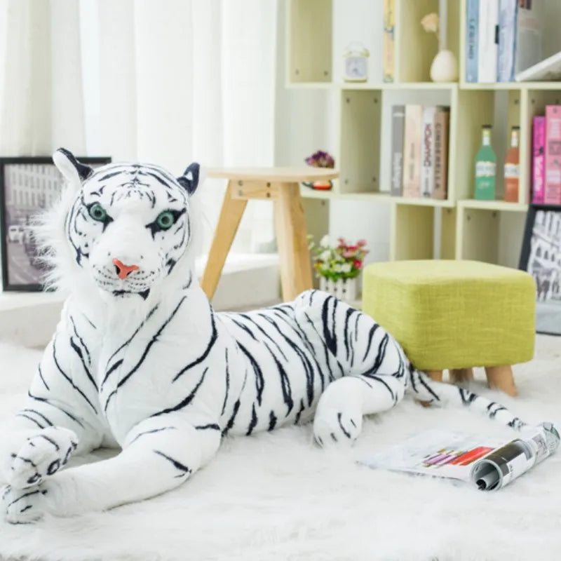 Soft Realistic Orange Striped Tiger Plush Toy - Image 5
