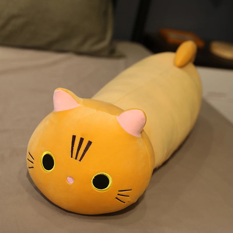 Cute Grey Long Cat Plush Pillow - Image 7