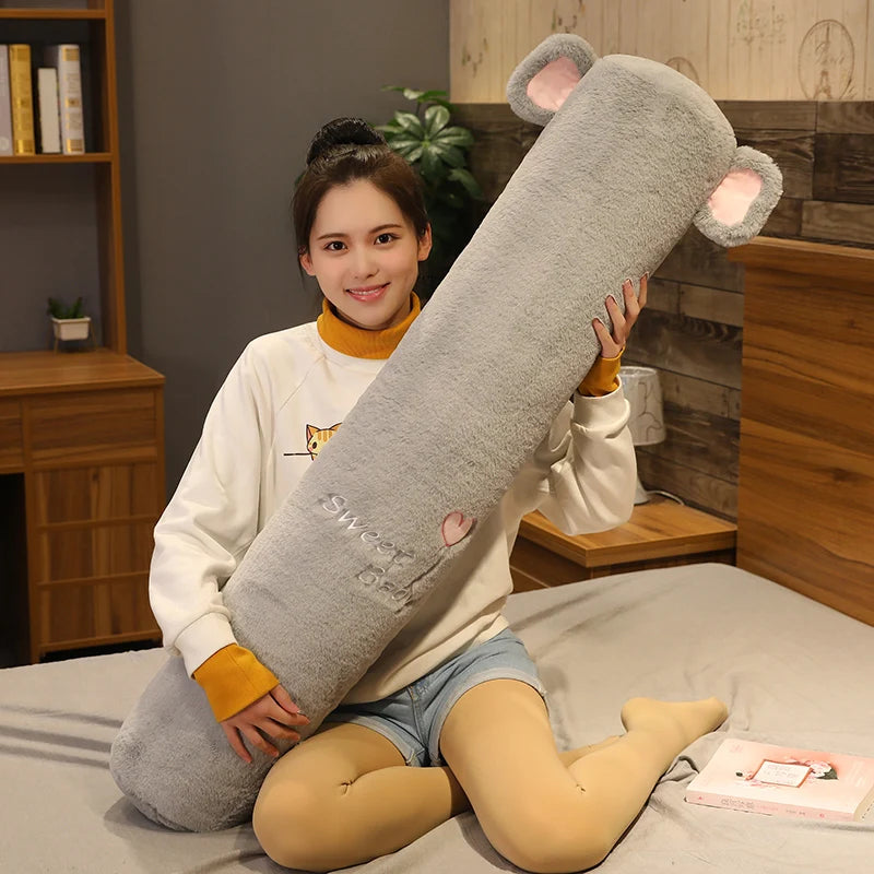 Sweet Baby Pale Pink Plush Body Pillow with Bunny Ears - Image 11