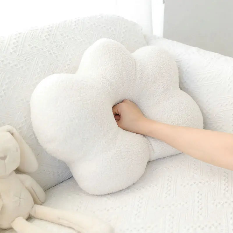Cozy Cream Bouclé Cloud Accent Pillow - Image 6