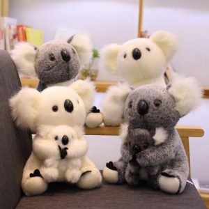 White Koala Plush with Baby Joey