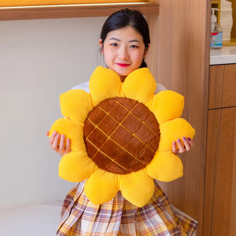Sunflower Yellow Plush Chair Cushion - Image 4