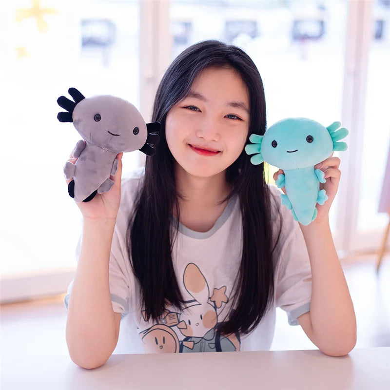 Pink Axolotl Plush Toy with Red Gills - Image 2
