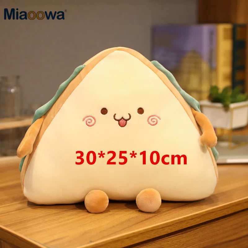 Cute Sandwich Plush Pillow with Expression Faces - Image 10