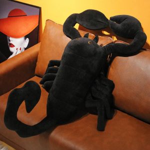 Soft Black Scorpion Plush Pillow