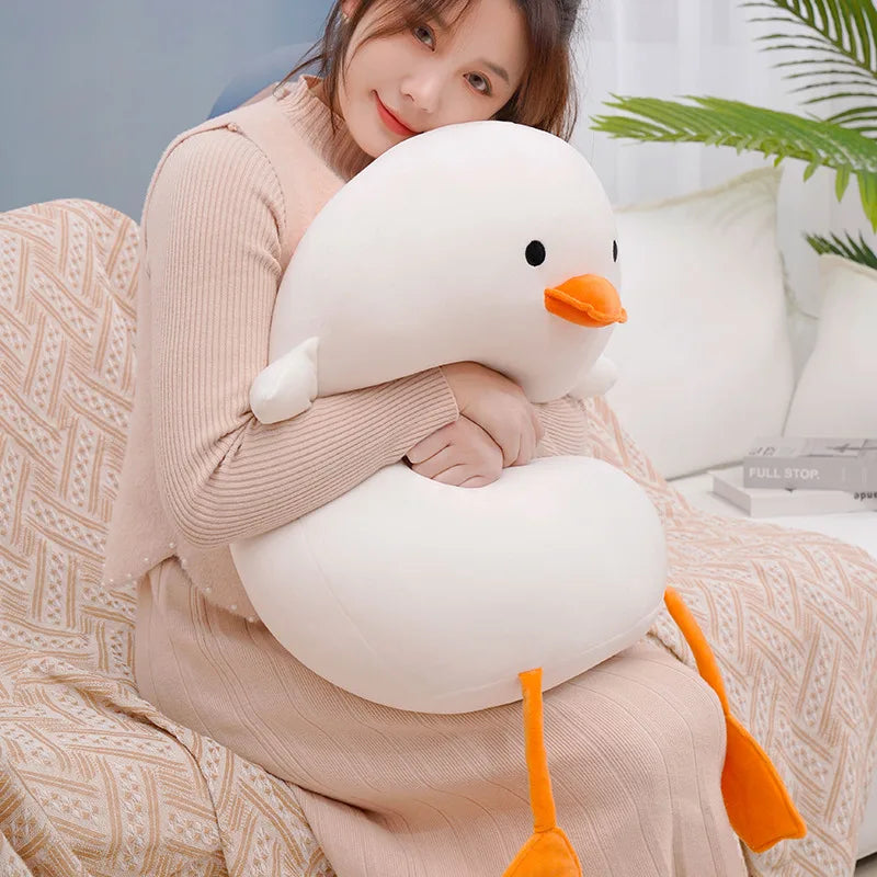 Oversized White Duck Plush Body Pillow - Image 3