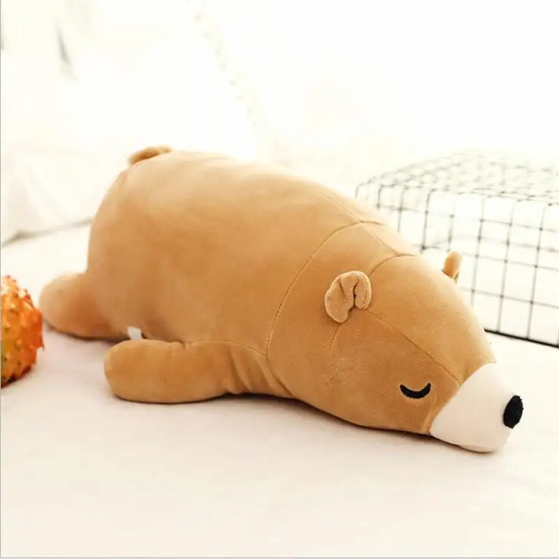 Huggable Brown Bear Plush Toy in Striped Shirt - Image 6
