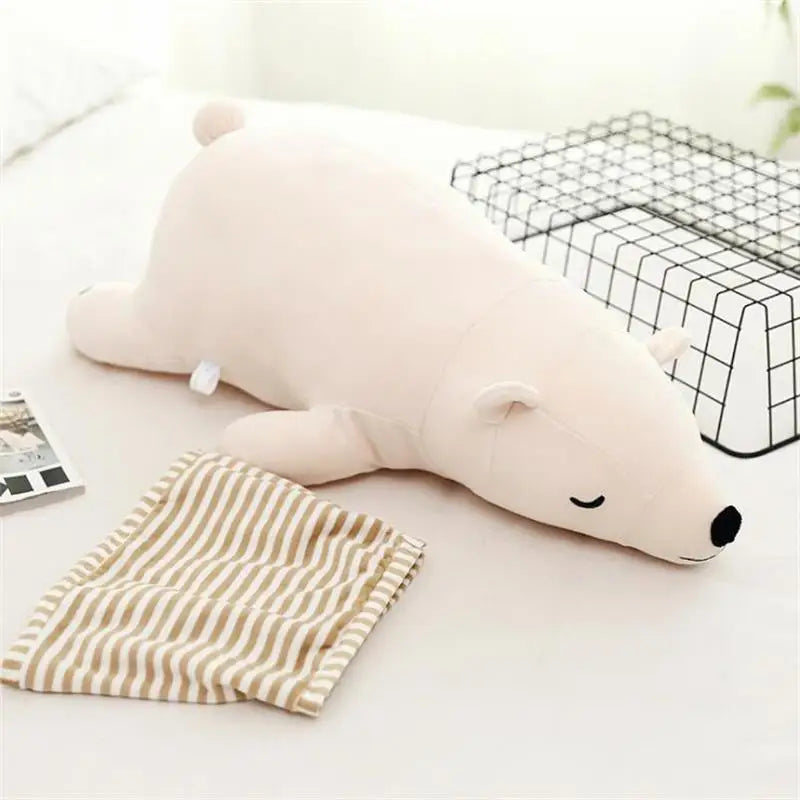 Huggable Brown Bear Plush Toy in Striped Shirt - Image 5