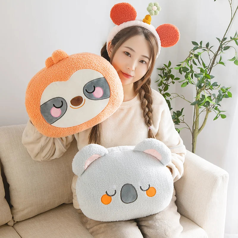 Cozy Yellow Sleeping Bear Hand Warmer Cushion - Image 6