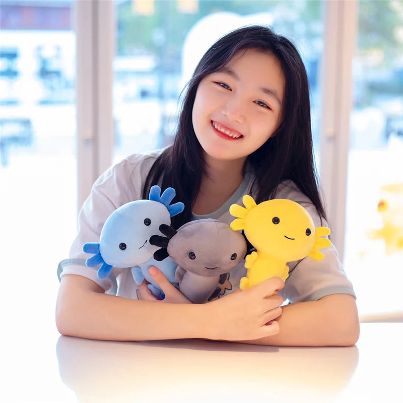 Pink Axolotl Plush Toy with Red Gills - Image 5