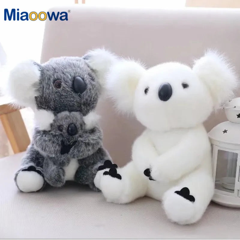 Soft Grey Koala Plush with Baby Joey - Image 4