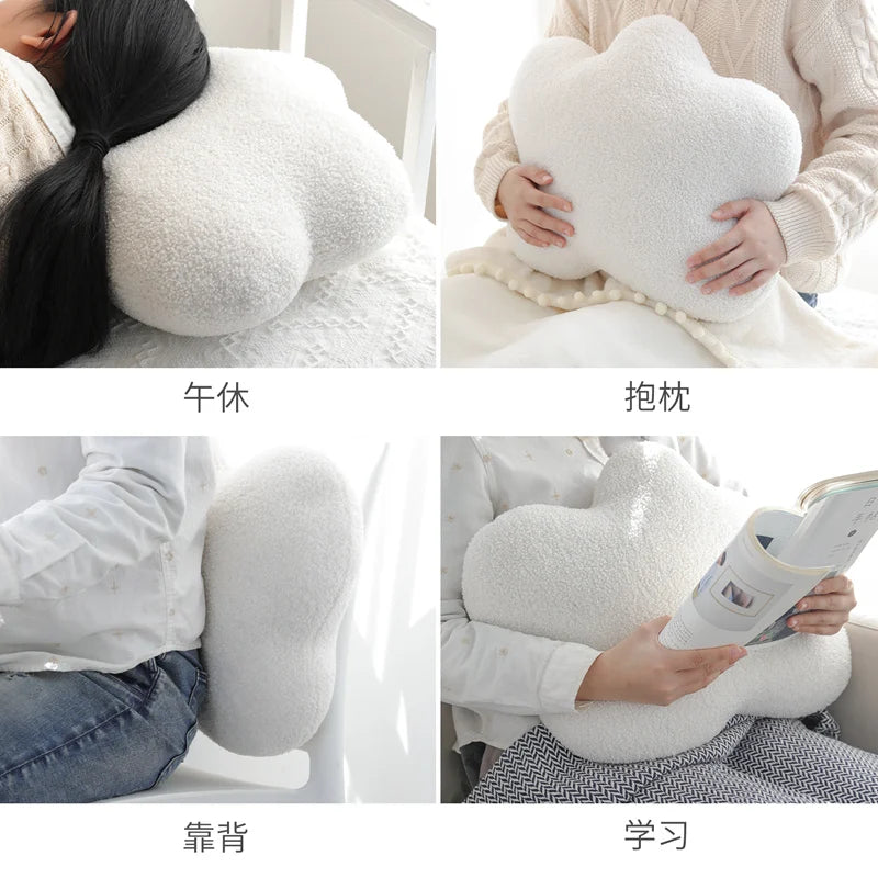 Cozy Cream Bouclé Cloud Accent Pillow - Image 4