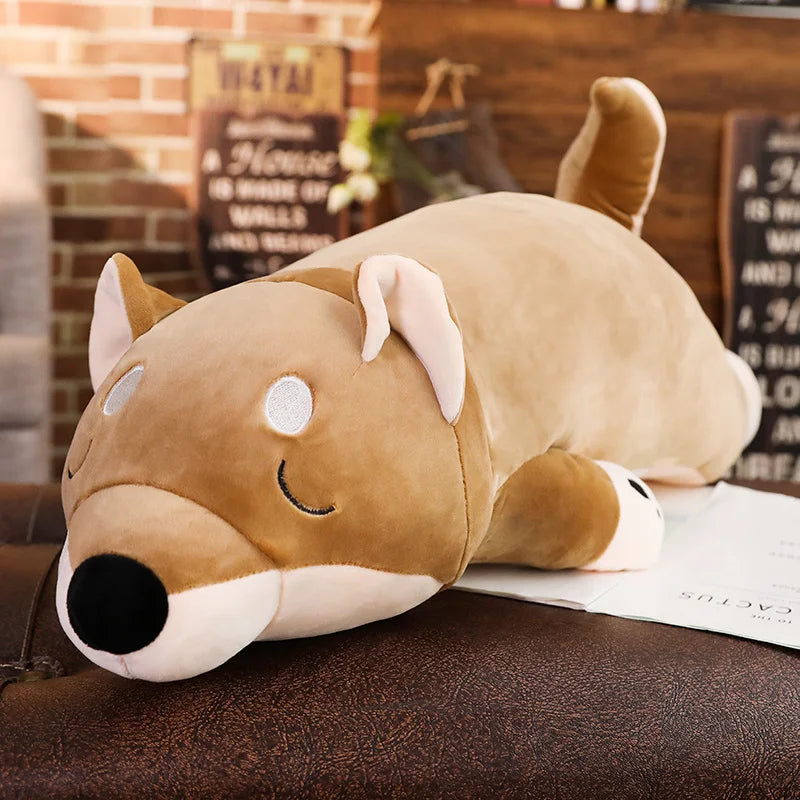 Soft Two-Tone Brown Fawn Plush Body Pillow - Image 7