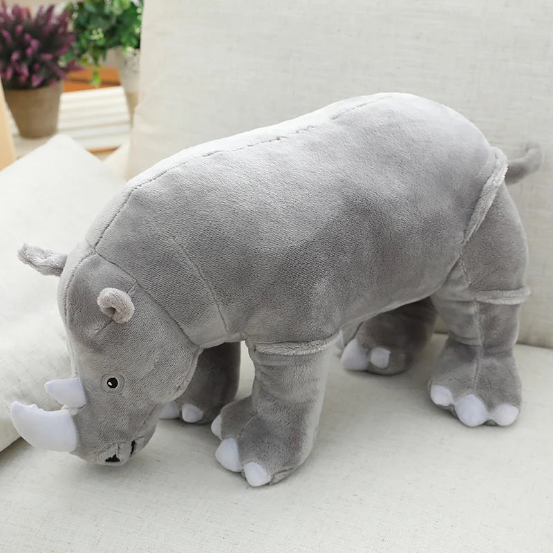 Adorable Sky Blue Rhino Plush Toy - Image 8