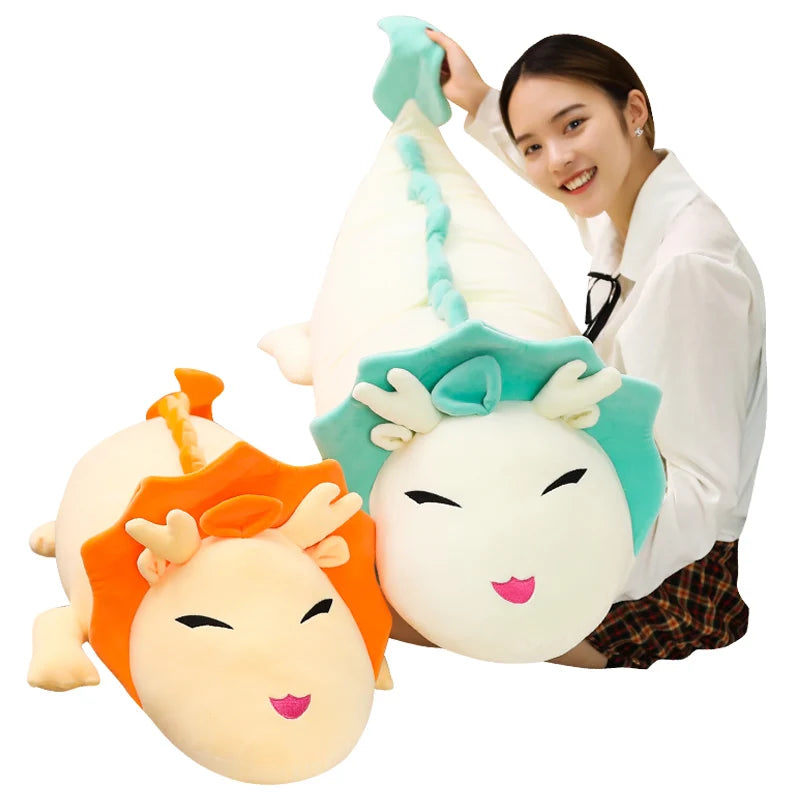 Cute Mint Green Dragon Plush Body Pillow - Image 3