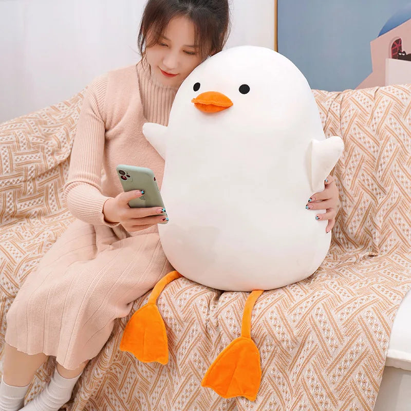 Oversized White Duck Plush Body Pillow - Image 2