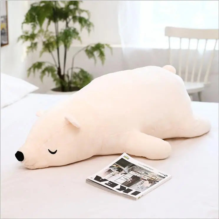 Huggable Brown Bear Plush Toy in Striped Shirt - Image 7