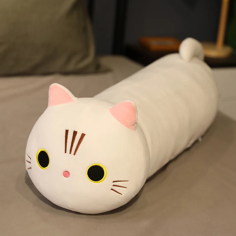 Cute Grey Long Cat Plush Pillow - Image 6