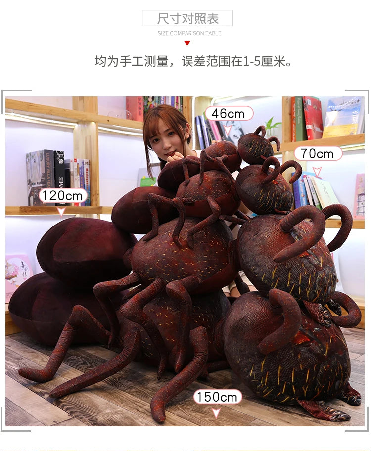 Giant Distressed Burgundy Ant Plush Toy - Image 6