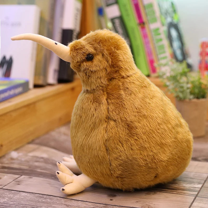 Soft Kiwi Bird Plush Toy with Long Beak - Image 2