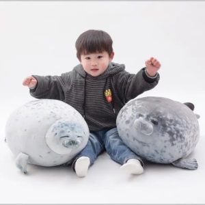 Soft Spotted Grey Blob Seal Plush Toy