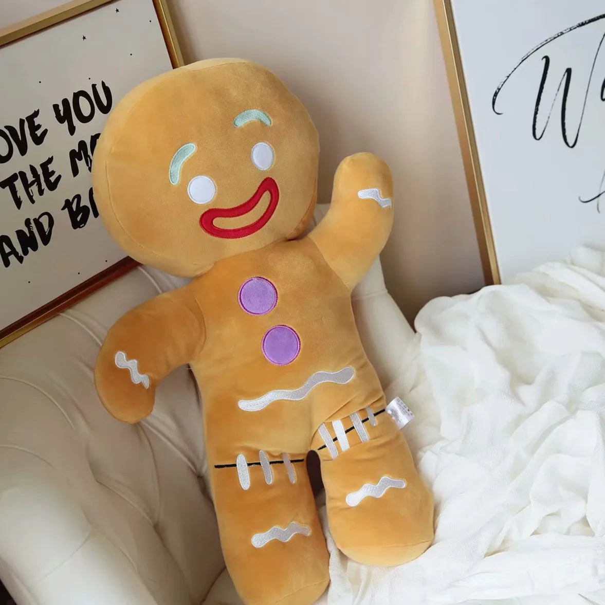 Gingy Gingerbread Man Plush Toy with Icing Details - Image 2