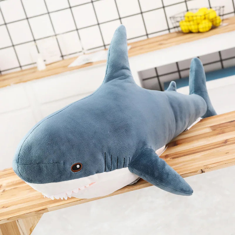 Cute Blue-Grey Shark Plush Toy