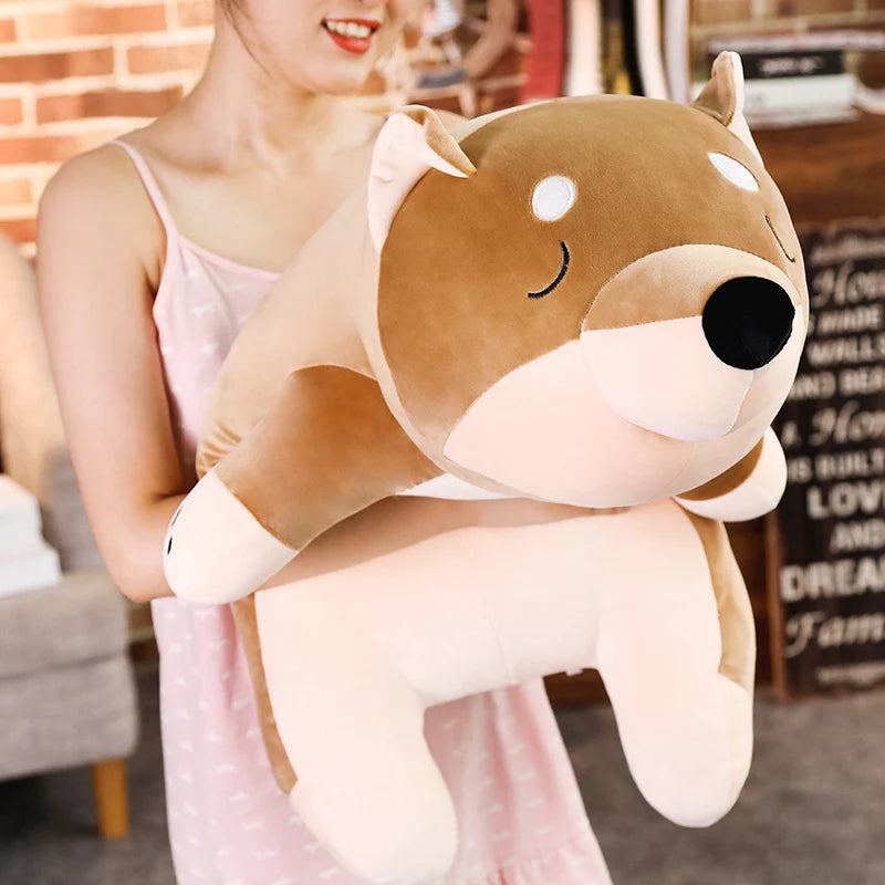 Soft Two-Tone Brown Fawn Plush Body Pillow - Image 4