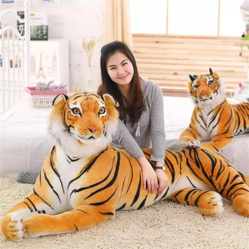 Giant Realistic Orange Tiger Plush Toy - Image 4