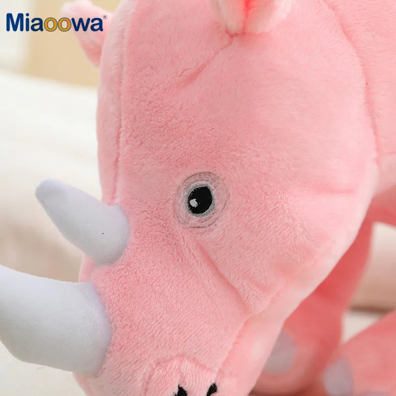 Adorable Sky Blue Rhino Plush Toy - Image 6