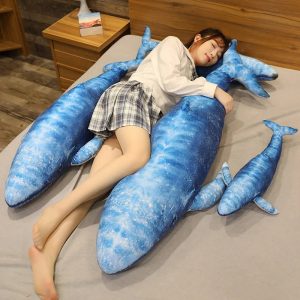 Mottled Blue Whale Body Pillow Plush