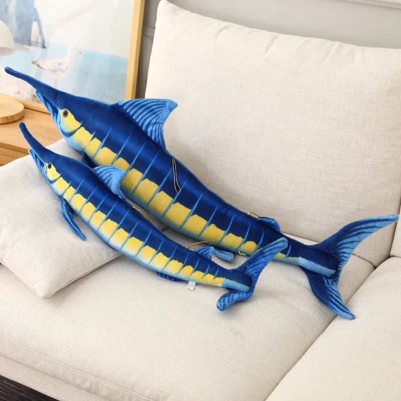 Realistic Blue Marlin Plush Pillow - Image 6