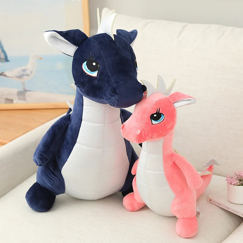 Cute Dragon Plush Toys in Pink and Navy Blue - Image 6