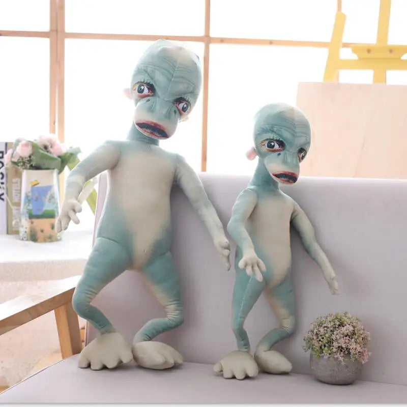Quirky Blue-Green Alien Plush Stuffed Toy