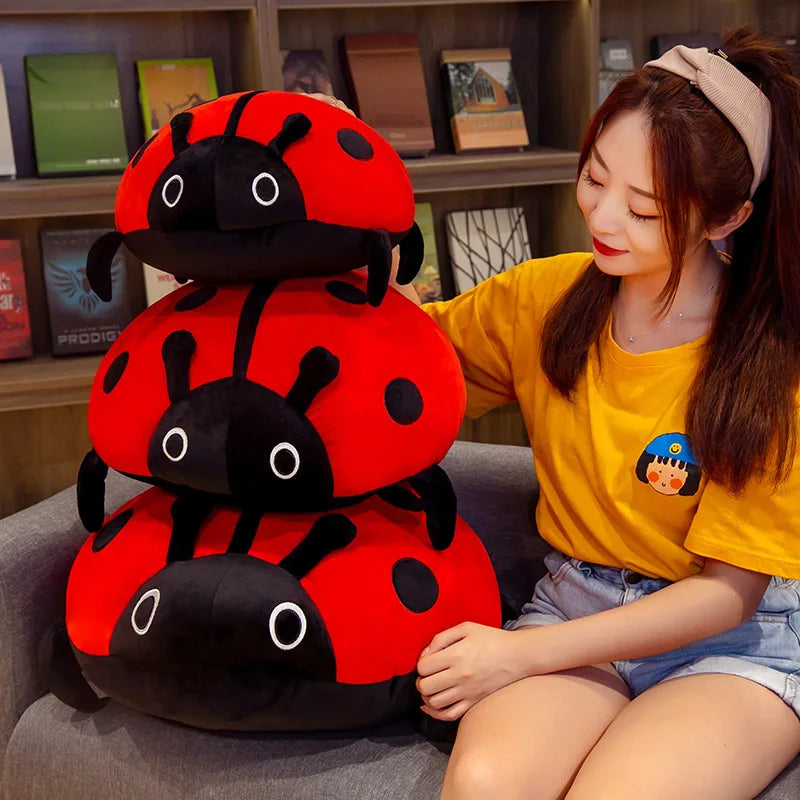 Oversized Soft Plush Ladybug Pillow - Image 5