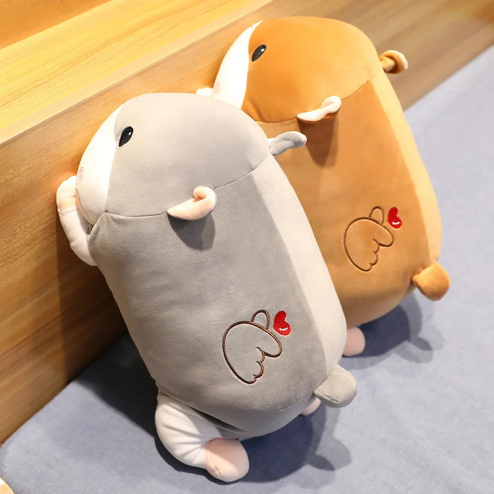 Oversized Sleeping Pink Pig Plush Pillow - Image 5