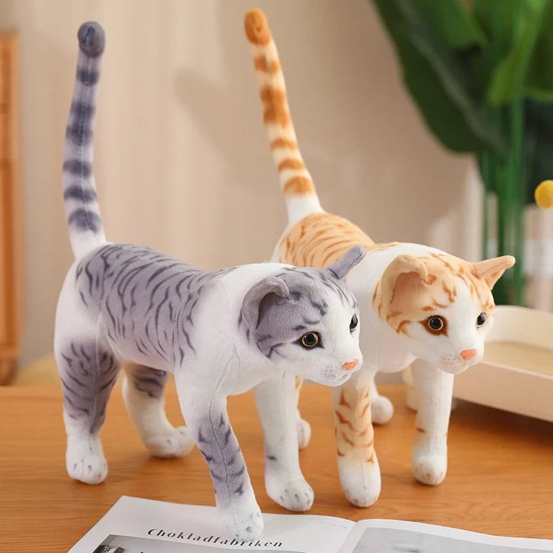 Realistic Tabby Cat Plush Toy - Image 2