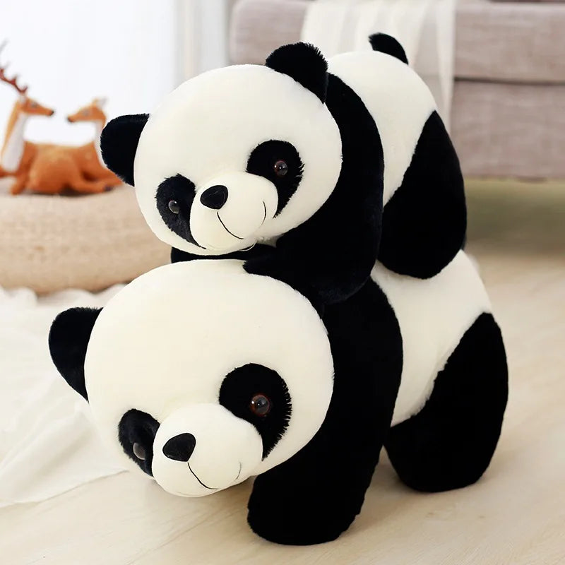 Hugging Black and White Panda Plush Toy