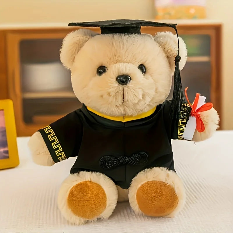 Graduation Bear Plush with Black Gown and Diploma - Image 5