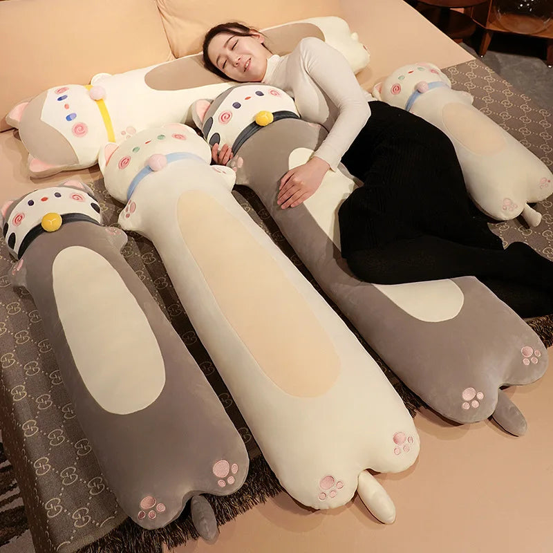 Long and Plump Kawaii Cat Plush Pillows - Image 3