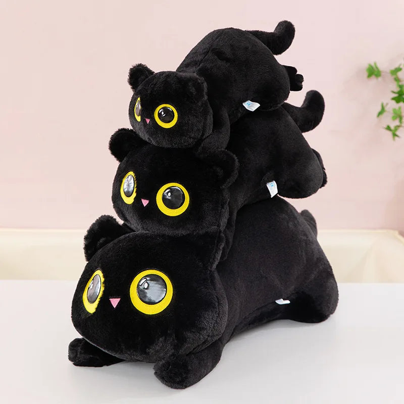 Soft Plush Big-Eyed Cat Pillow - Image 5