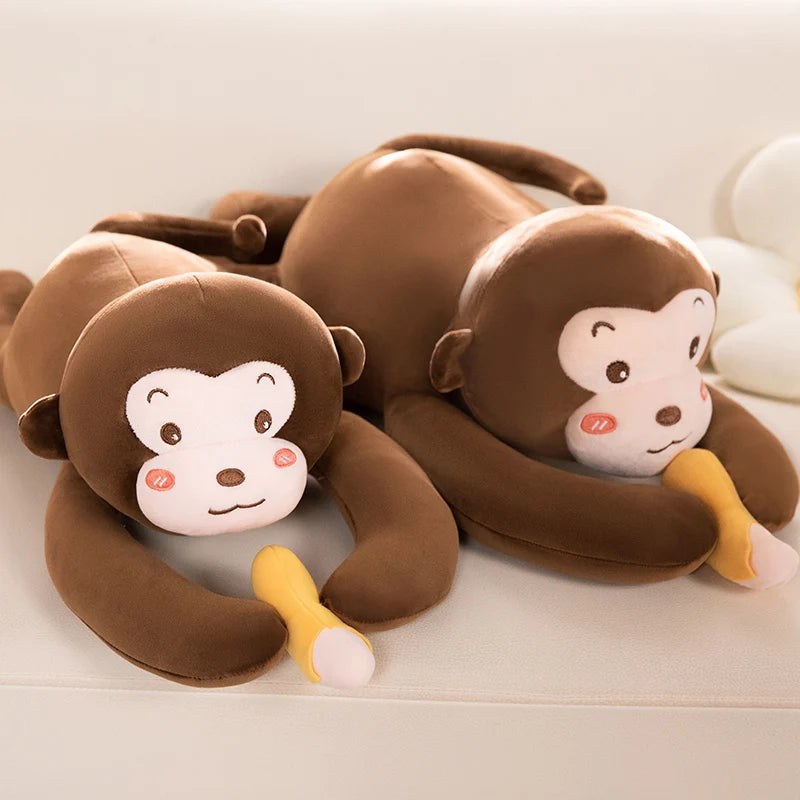Soft Long Arm Brown Monkey Hugging Plush - Image 2