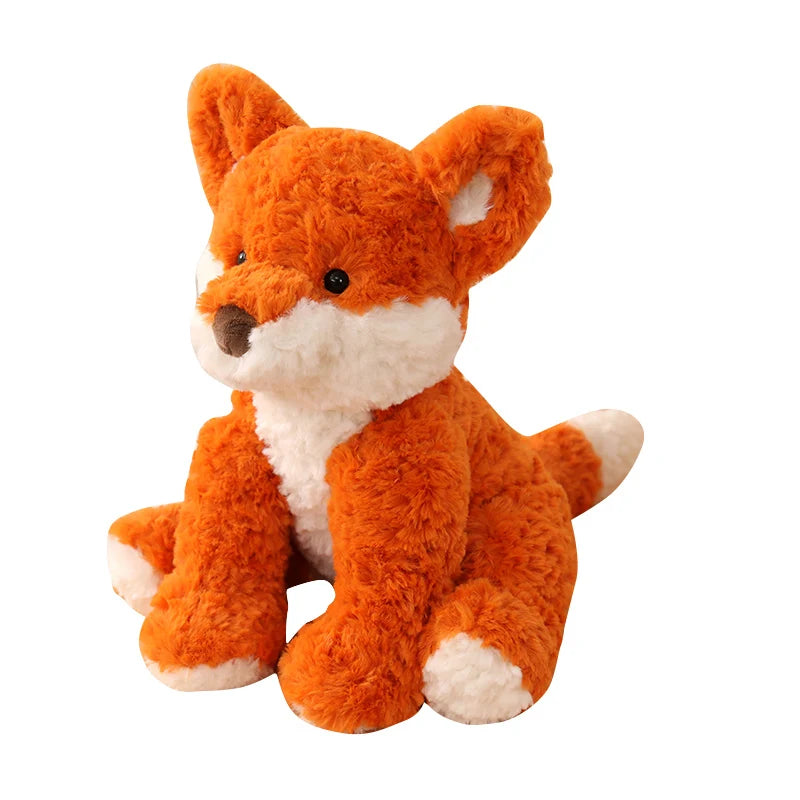 Curly Orange and White Fox Plush Toy - Image 3